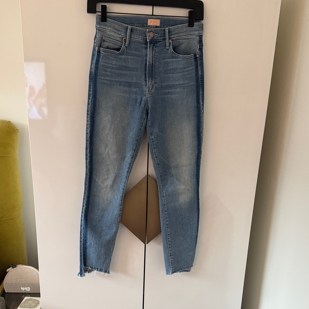 MOTHER Light Blue Ankle Jeans